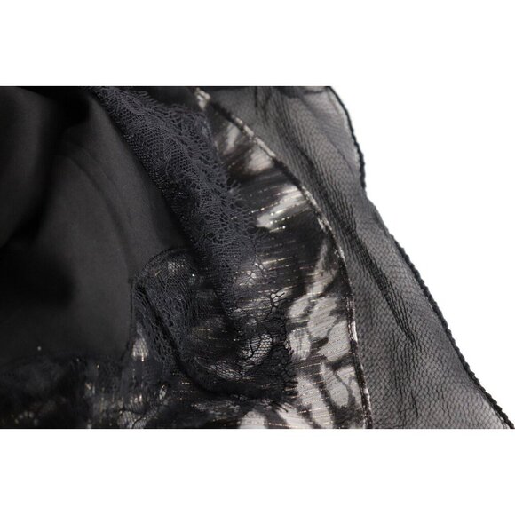 BCBGMaxazria Womens 0 Black Anika Silk Party Dress Gold Crystals Beaded IML6N481 - Picture 13 of 13